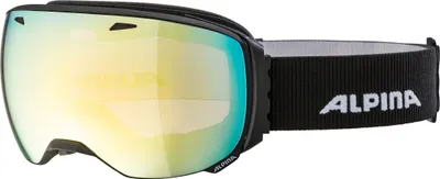 Produktbild von Alpina BIG HORN QVM, doppelte Scheibe, Unisex, Sphärisches Brillenglas, Schwarz, Violett, Gelb, Mirror gold