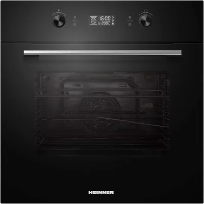Productafbeelding van Heinner HBO-M7010GCDRP-GBK inbouwoven, 60 cm, 70 liter, , met grillfunctie, heteluchtfunctie, touchscreen display, zwart glas