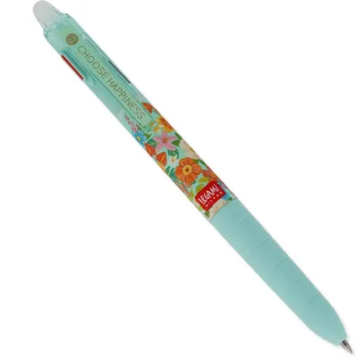 Productafbeelding van Uitwisbare gelpen in 3 kleuren - Navulbaar - Ergonomische handgreep - Diameter van de punt 0,5 mm - Motief - Bloemen