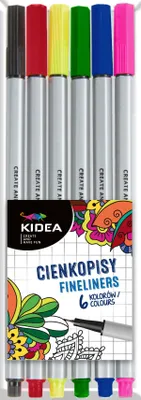 Produktbild von Dünne Buntstifte 6 Farben Kidea