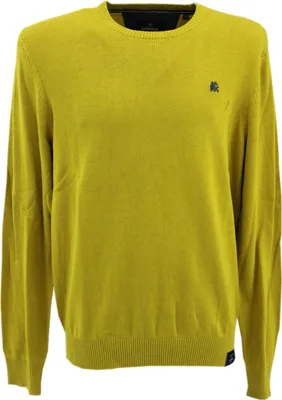 Produktbild von 33202 Lerros, ,  Herren Crew Neck Rundhals Pullover Pulli, feiner Glattstrick, currygelb, M