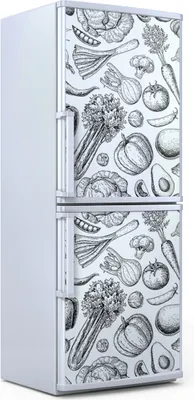 Produktbild von Kühlschrankdekoration 70x180 cm Aufkleber auf dem Kühlschrank - Gemüse Vegetarisch