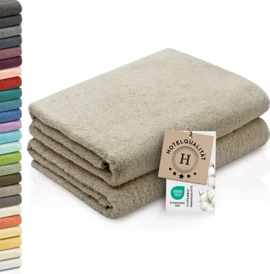 Produktbild von Duschtücher 2er Set, 70x140 cm, hellbraun, Baumwolle
