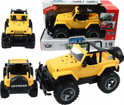 Image de Voiture tout-terrain jouet avec lumière et son - Véhicule tout-terrain jaune - Voiture robuste pour enfants