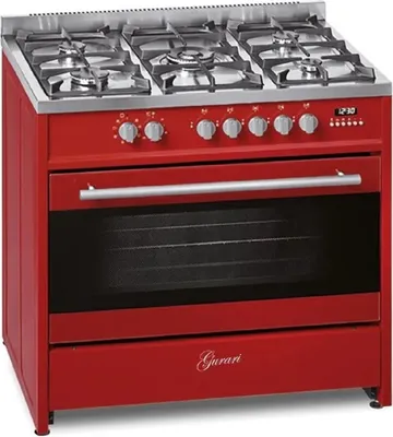 Produktbild von GURARI Gas-Standherd GCH E 911 R, mit 1-fach-Teleskopauszug, Gas Elektro Standherd 90 cm/ 121L Erdgas /Inkl. WOK Adapter