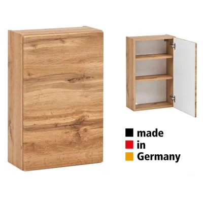 Produktbild von Hängeschrank Badezimmer 40 cm breit VIDAGO-03 in Wotan Eiche Nb. mit Push-to-Open Funktion, B/H/T: ca. 40/64/20 cm