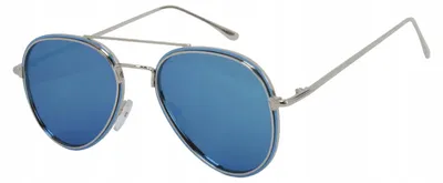Produktbild von Haker H558B Damen Sonnenbrille Pilotenstil Blau-Silber