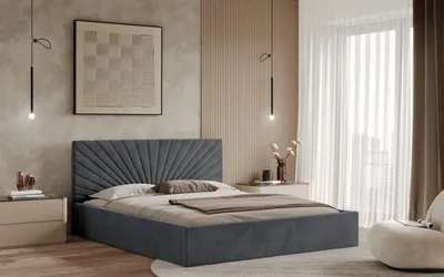 Obrázek produktu pro Postel BACOLI 120x200 tmavěšedá s úložným prostorem