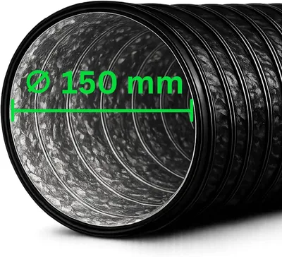 Produktbild von Abluftschlauch Combiflex Ø 150 mm 1 Meter für Klimageräte Trockner Dunstabzugshaube Fensterdurchführung - Schlauch Flexrohr Lüftungsrohr Lüftungsschla