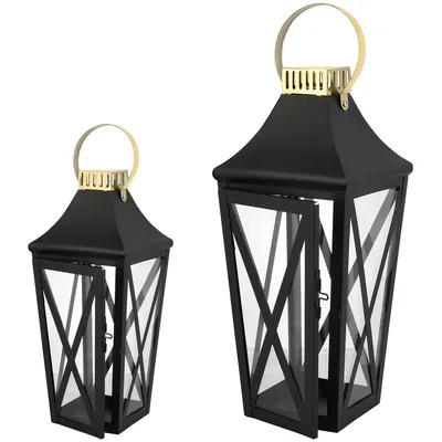1.10 Bambus Windlicht mit Glas Einsatz - XXL / ca. 50 cm -