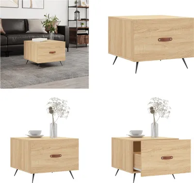 Image de vidaXL Table basse Chêne Sonoma 50x50x40 cm Bois composite - Table basse - Tables basses - Table d'appoint