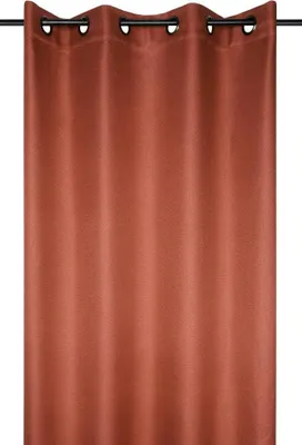 Produktbild von STOF | Gardinen - COPENHAGUE - 140x260 cm - Ziegelrot - Klassisch und halbtransparent - Eleganter Look