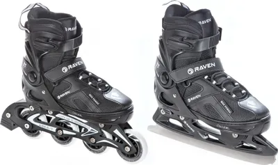 Produktbild von 2in1 Schlittschuhe Inlineskates Raven Pulse Black 43-46 verstellbar