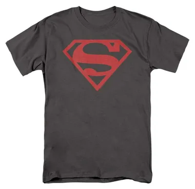 Image de T-shirt Superman pour hommes/femmes, coupe unie, en coton ring-spun TV40346 (taille 3XL), couleur anthracite, Image générée par une IA