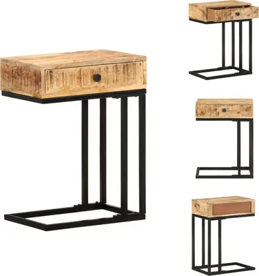 Immagine prodotto di vidaXL Tavolino a U 45x30x61 cm in legno massiccio di mango - Tavolini