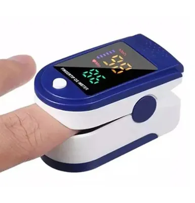 Produktbild von Oximeter Finger Pulsmessgerät Puls SpO2 Blut Sauerstoff-DE Digitales Fingeroximeter 7,2 V Blau Messgeräte und Tests