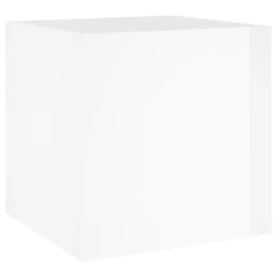 Produktbild von vidaXL Pflanzgefäß Hochglanz-Weiß 40x40x40 cm Holzwerkstoff
