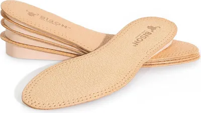 Produktbild von Bison Schuheinlagen Erhöhung – Leder Einlegesohlen Fersenkeil, Schuherhöhung 10 mm, Damen & Herren, Größe 41/42