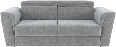 Produktbild von 4-Sitzer-Schlafsofa mit Express-Ausklappmechanismus und grauem Bezug – Liegefläche mit breiten Lattenrosten (160 cm) – 22 cm dicke Memory-Schaum-Matratze – RIZORA