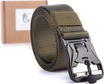 Produktbild von SERGEJ RANGER Herren Taktischer Gürtel Magnetverschluss 130 cm Dunkelgrün