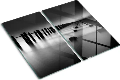 Obrázok produktu pre Sklenená ochranná doska – Kryt varnej dosky – Kryt na indukčnú dosku – 2x30x52 cm  – Rýchle čistenie – Tvrdené sklo – Temža