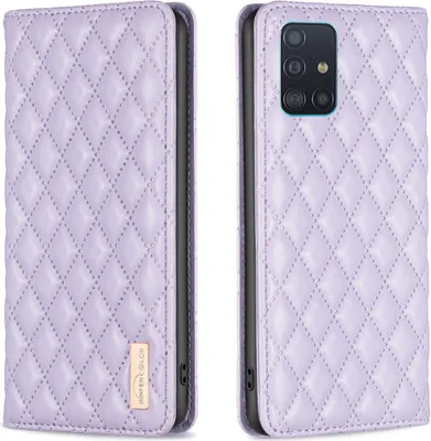 Produktbild von Galaxy A51 4G Hülle, Elegant Bookstyle Flip Leder Kartenfächer Schutzhülle mit Ständer für Samsung Galaxy A51 4G Lila