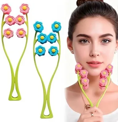 Produktbild von 3D-Gesichtsroller und Gesichtsmassagegerät zur Gesichtsmassage – Anti-Falten-Massagegerät für sofortiges Gesichtslifting
