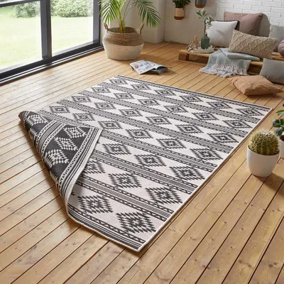 Zdjęcie produktu dla Dywan czarny dwustronny, płaskotkany 160x230cm