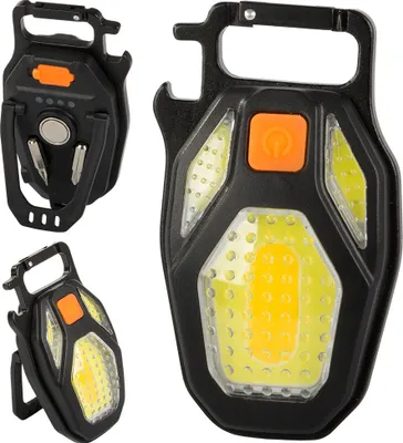 Produktbild von Verk 08370 LED COB Schlüsselanhänger-Taschenlampe mit Öffner, Magnet