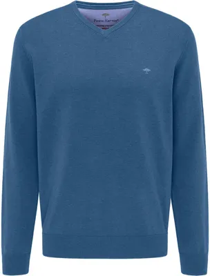 Produktbild von Fynch Hatton Sfpk211 Pullover Mit V-ausschnitt Blau 4XL Herren Blau 4XL