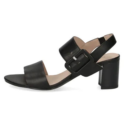 Produktbild von Caprice Damen Sandale Blockabsatz Schnalle Leder Sandalette 9-28306-42, Größe:40.5 EU, Farbe:Schwarz