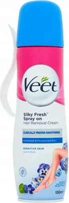 Obrázok produktu pre Veet Krém na Odstraňovanie Chĺpkov v Spreji pre Citlivú Pokožku 150ml