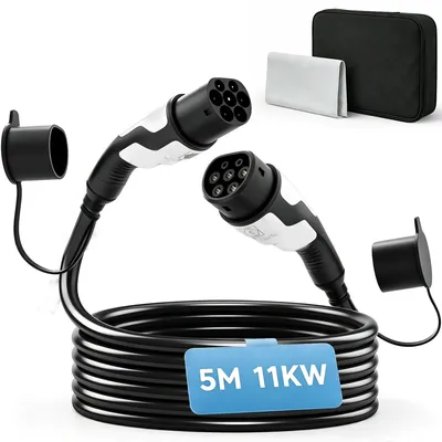 Produktbild von HOMCOM Typ 2 EV Ladekabel, 11 kW, 16 A, Mode 3, 3-Phasen, 5 m Schnellladekabel