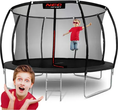 Produktbild von Trampolin für den Garten 12ft/374cm mit innerem Sicherheitsnetz Neo-Sport