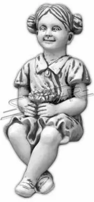 Produktbild von Mädchen Sitzende Figur Statue Figuren Skulptur Statuen Garten Dekoration  427