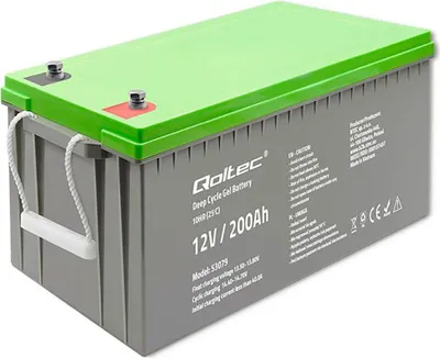 Image de Qoltec 53079 Batterie de gel de cycle profond | 12v | 200 ah | 62,5 kg