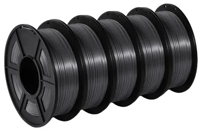 Zdjęcie produktu dla Filament do drukarek 3D, materiał PLA, ekologiczna konstrukcja, CZARNY JEDWABNY 5 kg
