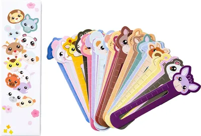 Produktbild von Tier-Lesezeichen, niedliches Leselineal, Cartoon-Lesezeichen für Kinder, Studenten, Erwachsene, 30 Stück