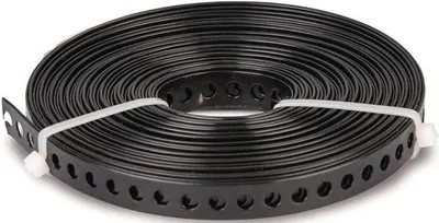 Produktbild von Lochband Band-B12x0,8mm L.10m verzinkt,schwarz ku.-besch.