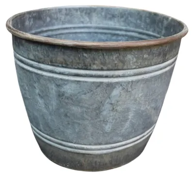Immagine prodotto di Vaso da fiori in zinco in stile rustico vintage, H 21 cm
