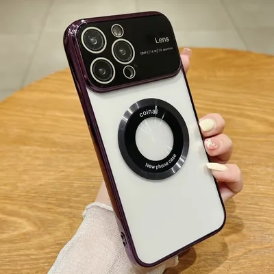 Immagine prodotto di Per iPhone 12 Pro Custodia per telefono Magsafe Electropoint TPU con finestra grande (viola)