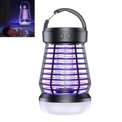 Produktbild von 3-in-1-Insektenvernichter, Mückenvernichter für den Außenbereich, mit LED-Campinglicht mit USB-Aufladung für Reisen, Wandern, Veranda, Hinterhof
