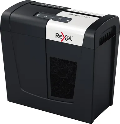 Produktbild von Rexel Secure MC3, Kreuzschreddern, 2 x 15 mm, 10 l, 125 Blätter, 55 dB, Berührung