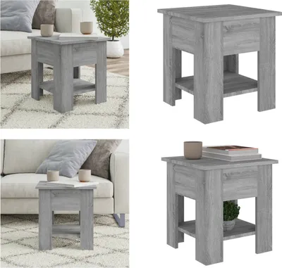 Produktbild von vidaXL Couchtisch Grau Sonoma 40x40x42 cm Holzwerkstoff - Couchtisch - Couchtische - Tisch - Sofatisch