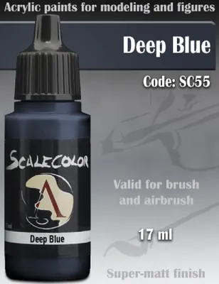 Produktbild von Acrylfarbe Tiefblau 17ml matt hoch pigmentiert ungiftig für Pinsel und Airbrush