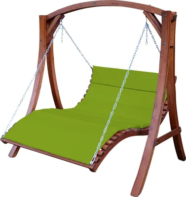 Produktbild von ALEOS. Design Hollywoodliege Hollywoodschaukel Aruba-OD aus Holz Lärche ohne Dach GRÜN