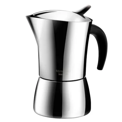 Immagine prodotto di ACCIAIO INOX CUCINA ESPRESSO per 4 tazze Espresso Maker a induzione Caffettiera per espresso