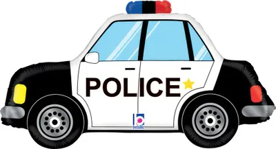 Image de Ballon gonflable voiture de police 86 cm