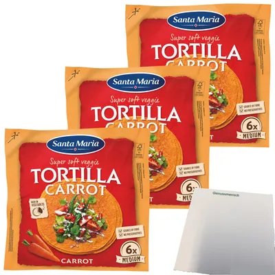 Produktbild von Santa Maria Tortilla Karotte 3er Pack (3x240g Packung) + usy Block