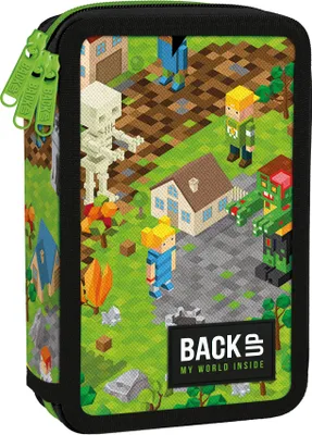 Produktbild von Pixel Game 3 Fach Federtasche gefüllt Federmäppchen Federmappe Mäppchen Stifte